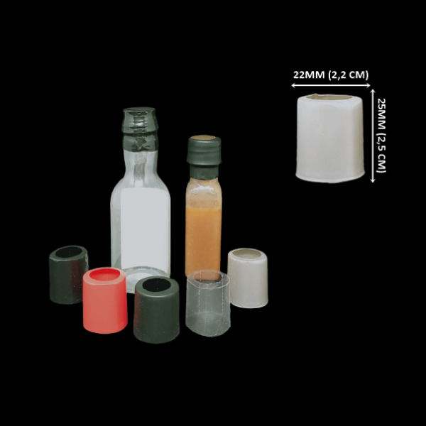 Cápsulas em PVC Termo Encolhível 22mm X 25mm - 100 unidades