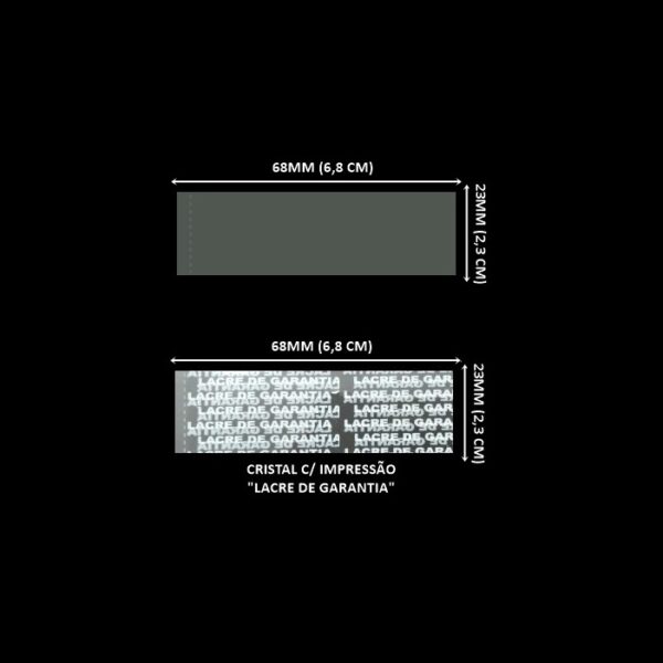 Lacre em PVC Termo Encolhível 68mm X 23mm (Geleinhas) - 100 unidades