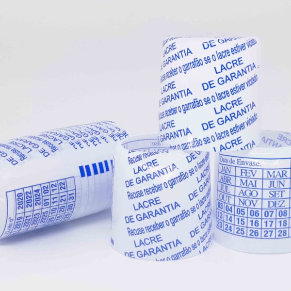 Cápsulas em PVC Termo Encolhível 58mm X 60mm Branco C/ Impressão - 100 unidades