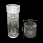 Cápsulas Abertas em PVC Termo Encolhível 48mm X 50mm Cristal (Moedor) - 500 unidades