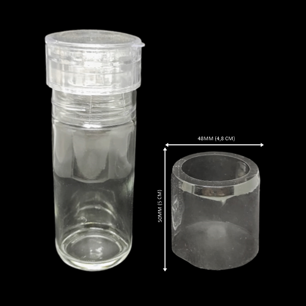 Cápsulas Abertas em PVC Termo Encolhível 48mm X 50mm Cristal (Moedor) - 500 unidades