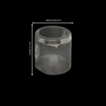 Cápsulas Abertas em PVC Termo Encolhível 48mm X 50mm Cristal (Moedor) - 500 unidades - Imagem 2