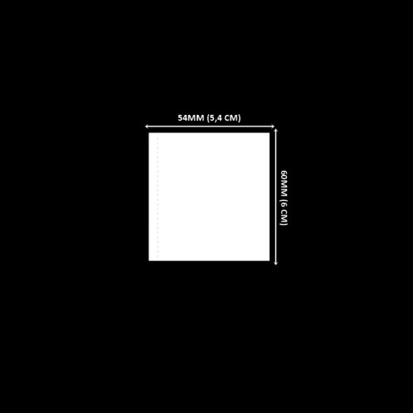 Lacre de Garantia em PVC Termo Encolhível 54mm X 60mm Branco - 100 unidades