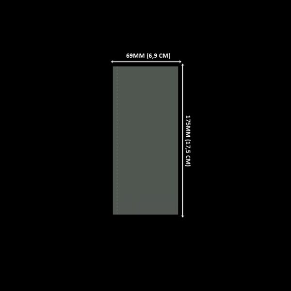 Lacre em PVC Termo Encolhível 69mm X 175mm Cristal - 1.000 unidades