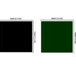 Kit 400 Lacres em PVC Termo Encolhível 74mm X 75mm - Preto e Verde