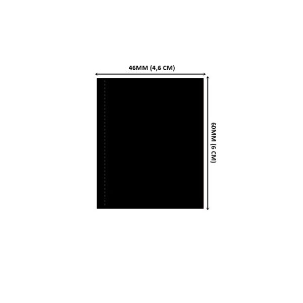 Lacre em PVC Termo Encolhível 46mm X 60mm Preto Fosco - 1.000 unidades
