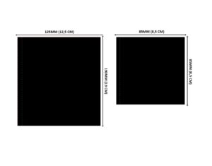 Kit 300 Lacres em PVC Termo Encolhível 125mm X 190mm / 85mm X 85mm - Preto