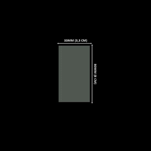 Lacre em PVC Termo Encolhível 33mm X 80mm Cristal - 100 unidades