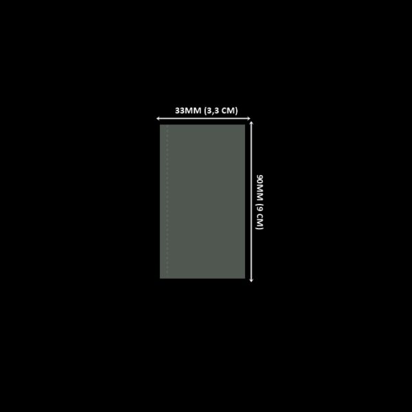 Lacre em PVC Termo Encolhível 33mm X 90mm Cristal - 100 unidades