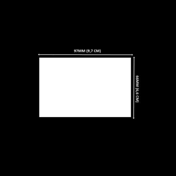 Lacre de Garantia em PVC Termo Encolhível 97mm X 66mm Branco - 2.000 unidades