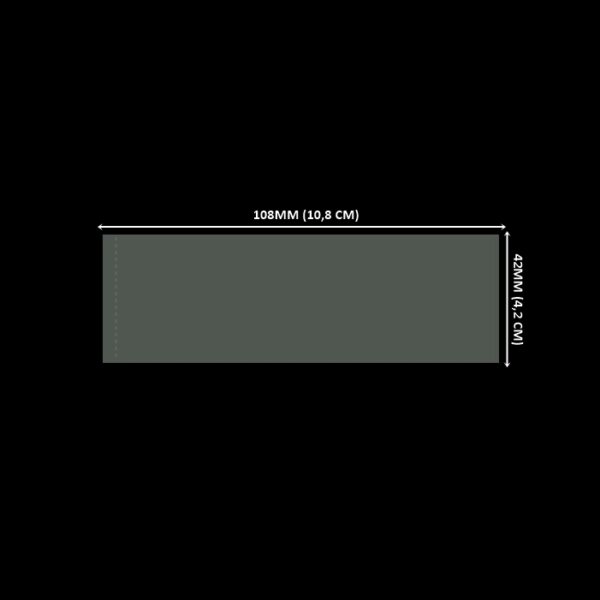 Lacre em PVC Termo Encolhível 108mm X 42mm Cristal - 100 unidades