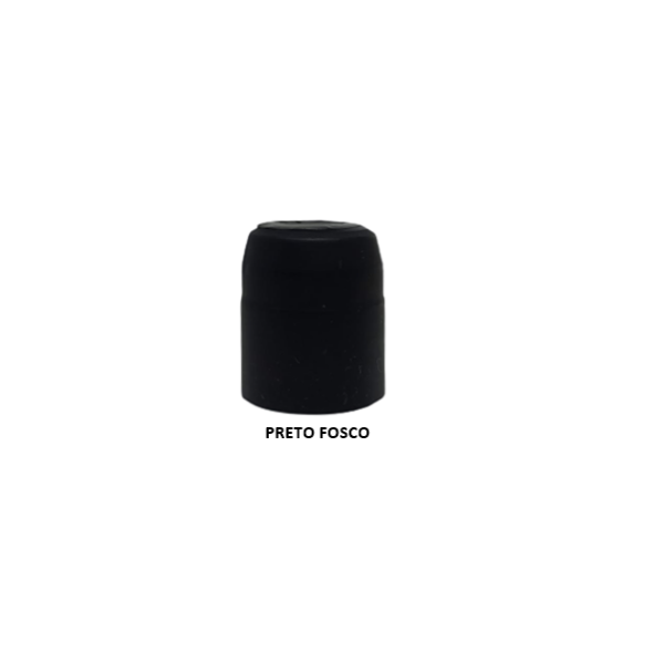 Cápsulas Fechadas em PVC Termo Encolhível Fechada 28mm X 40mm Preto Fosco - 1.500 unidades