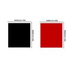 Lacre em PVC Termo Encolhível 33mm X 45mm (Preto e Vermelho) - 3.000 unidades
