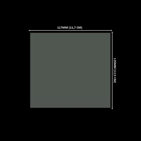 Lacre em PVC Termo Encolhível 117mm X 125mm Cristal - 100 unidades