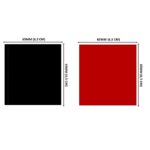 Kit 2.000 Lacres em PVC Termo Encolhível 65mm X 65mm - Preto e Vermelho