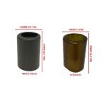 Kit 6.000 Cápsulas Pvc Encolhível 33mm X 47mm Preto Fosco / 30mm X 45mm Dourado