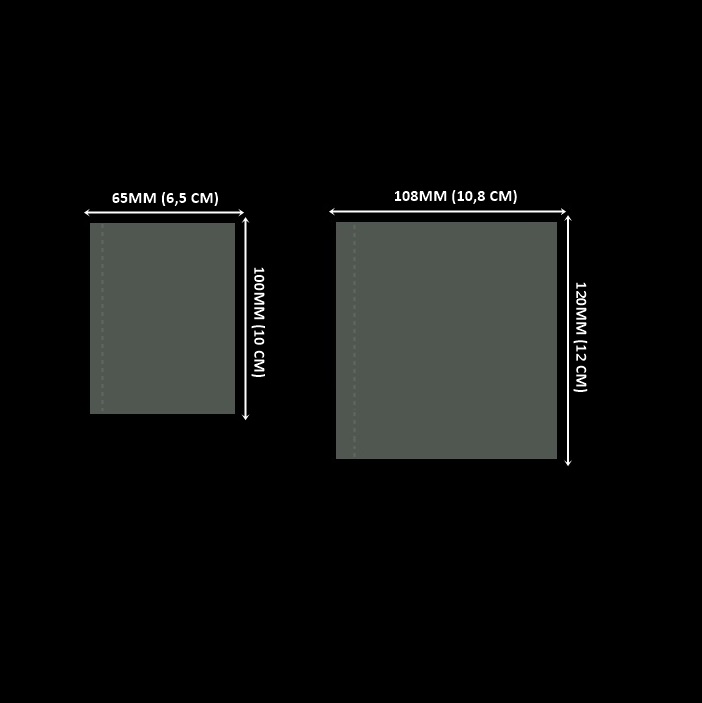 DUPLO Kit 400 Lacres em PVC Termo Encolhível 65mm X 100mm / 108mm X 120mm - Cristal - Imagem 1