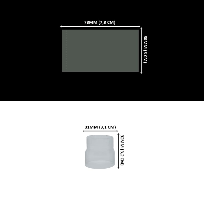 DUPLO Kit 2.500 Lacres 78mm X 30mm e 2.500 Cápsulas em PVC Termo Encolhível 31mm X 32mm - Cristal - Imagem 1