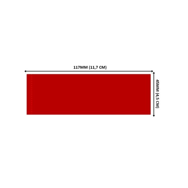 Lacre em PVC Termo Encolhível 117mm X 45mm Vermelho - 1.000 unidades