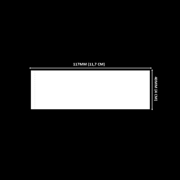 Lacre em PVC Termo Encolhível 117mm X 40mm Branco - 1.000 unidades