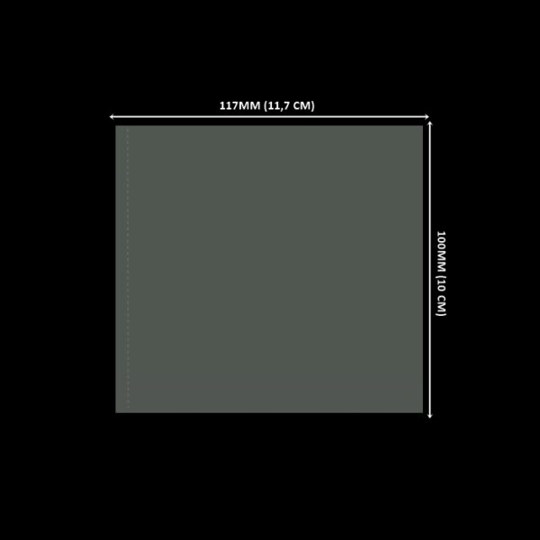 Lacre em PVC Termo Encolhível 117mm X 100 mm Cristal - 100 unidades