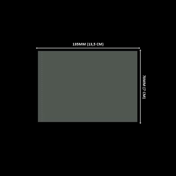 Lacre de PVC Termo Encolhível 135mm X 70mm Cristal - 100 unidades