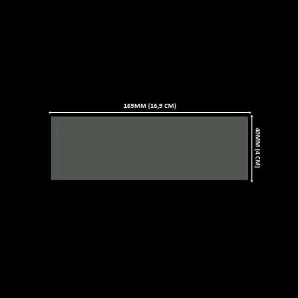 Lacre de PVC Termo Encolhível 169mm X 40mm Cristal - 100 unidades