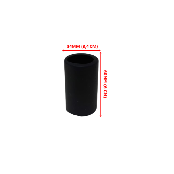 Cápsulas Abertas em PVC Termo Encolhível 34mm X 60mm Preto Fosco - 4.000 unidades