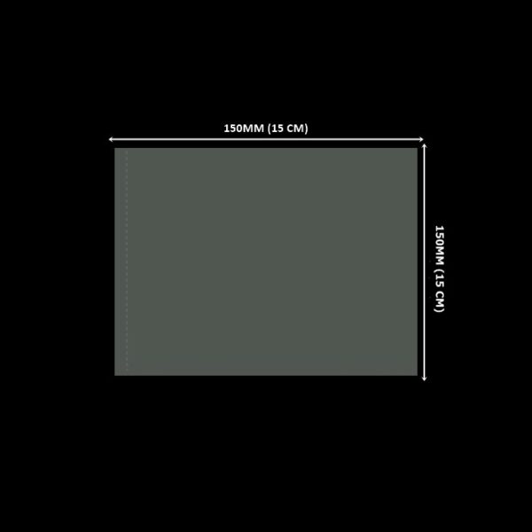 Lacre em PVC Termo Encolhível 150mm X 150mm Cristal - 100 unidades