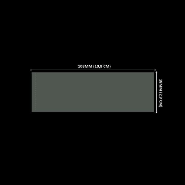 Lacre em PVC Termo Encolhível 108mm X 28mm Cristal - 100 unidades