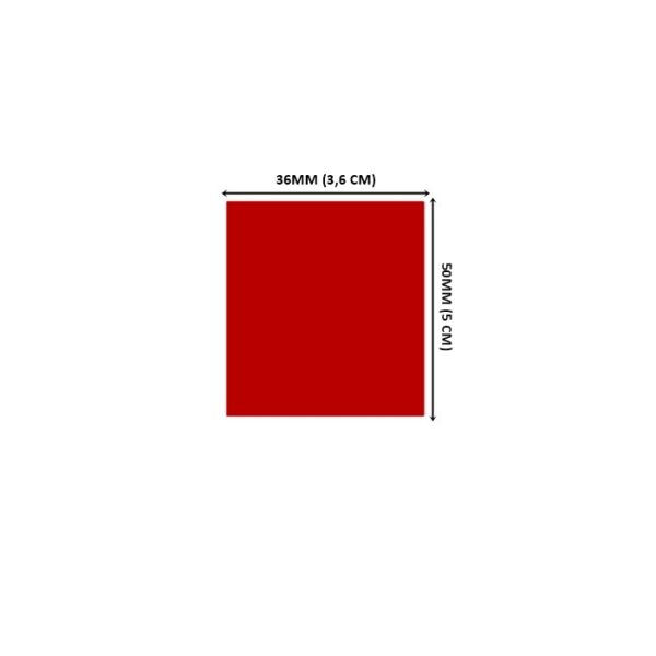 Lacre em PVC Termo Encolhível 36mm X 50mm Vermelho - 100 unidades