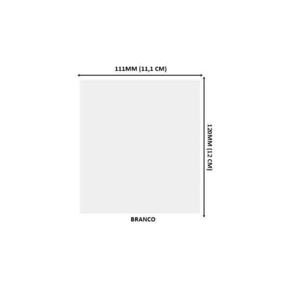 Lacre em PVC Termo Encolhível 111mm X 120mm Branco - 1.500 unidades