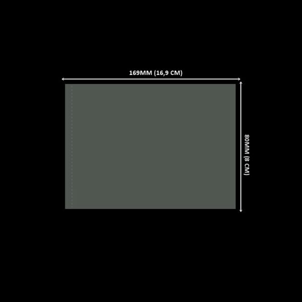 Lacre de PVC Termo Encolhível 169mm X 80mm Cristal - 100 unidades