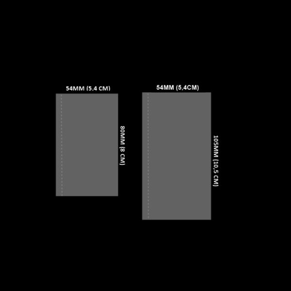 Kit 4.000 Lacres em PVC Termo Encolhível 54mm X 80mm / 54mm X 105mm
