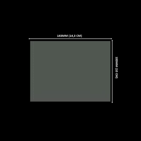 Lacre em PVC Termo Encolhível 143mm X 100mm Cristal - 100 unidades