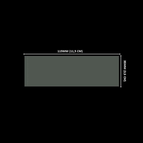 Lacre de PVC Termo Encolhível 115mm X 35mm Cristal - 300 unidades