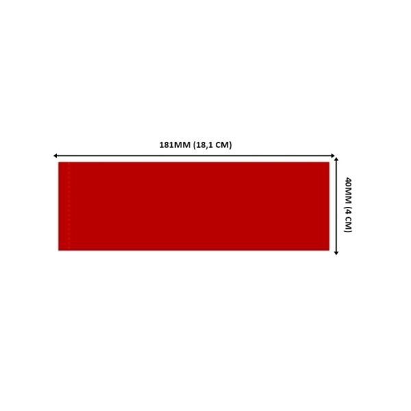 Lacre em PVC Termo Encolhível 181mm x 40mm Vermelho - 100 unidades