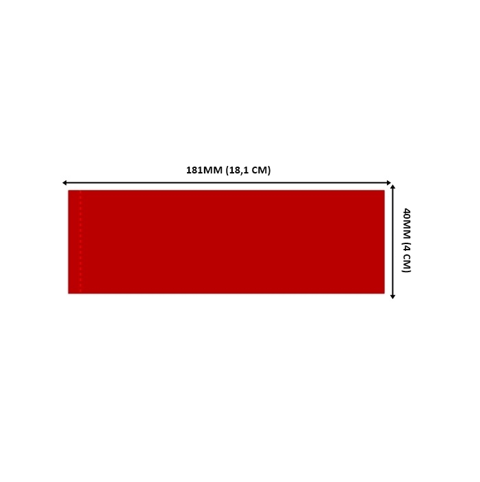 LACRE 181 X 40 - VERMELHO Lacre em PVC Termo Encolhível 181mm x 40mm Vermelho - 100 unidades - Imagem 1