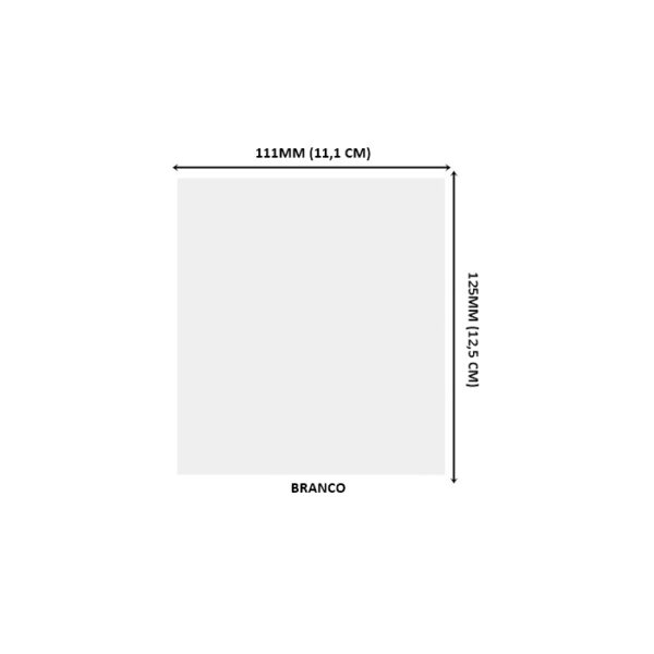 Lacres em PVC Termo Encolhível 111mm X 125mm - Branco 300 Unidades