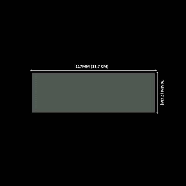 Lacre em PVC Termo Encolhível 117mm X 70mm Cristal - 200 unidades