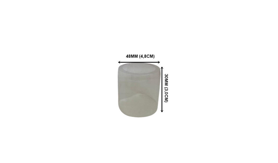 05 - CÁPSULA 48 X 30 - CRISTAL Cápsulas Abertas em PVC Termo Encolhível 48mm X 30mm Cristal (Moedor) - 3.000 unidades - Imagem 1